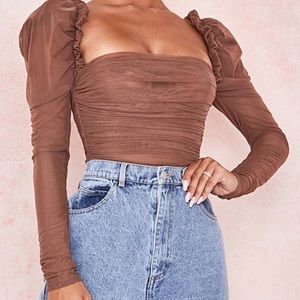 House of CB Emme Mocha Bodysuit Size M